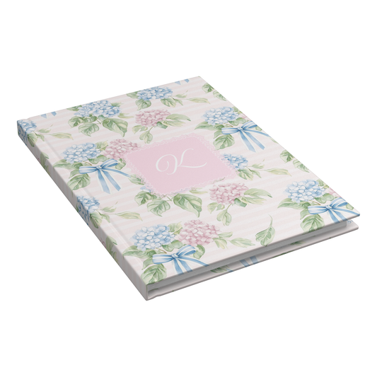 Personalized Coquette Hydrangea Hardcover Journal