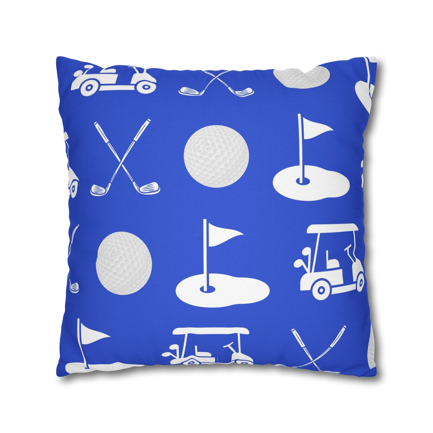 Blue Golf Throw Pillow Cover