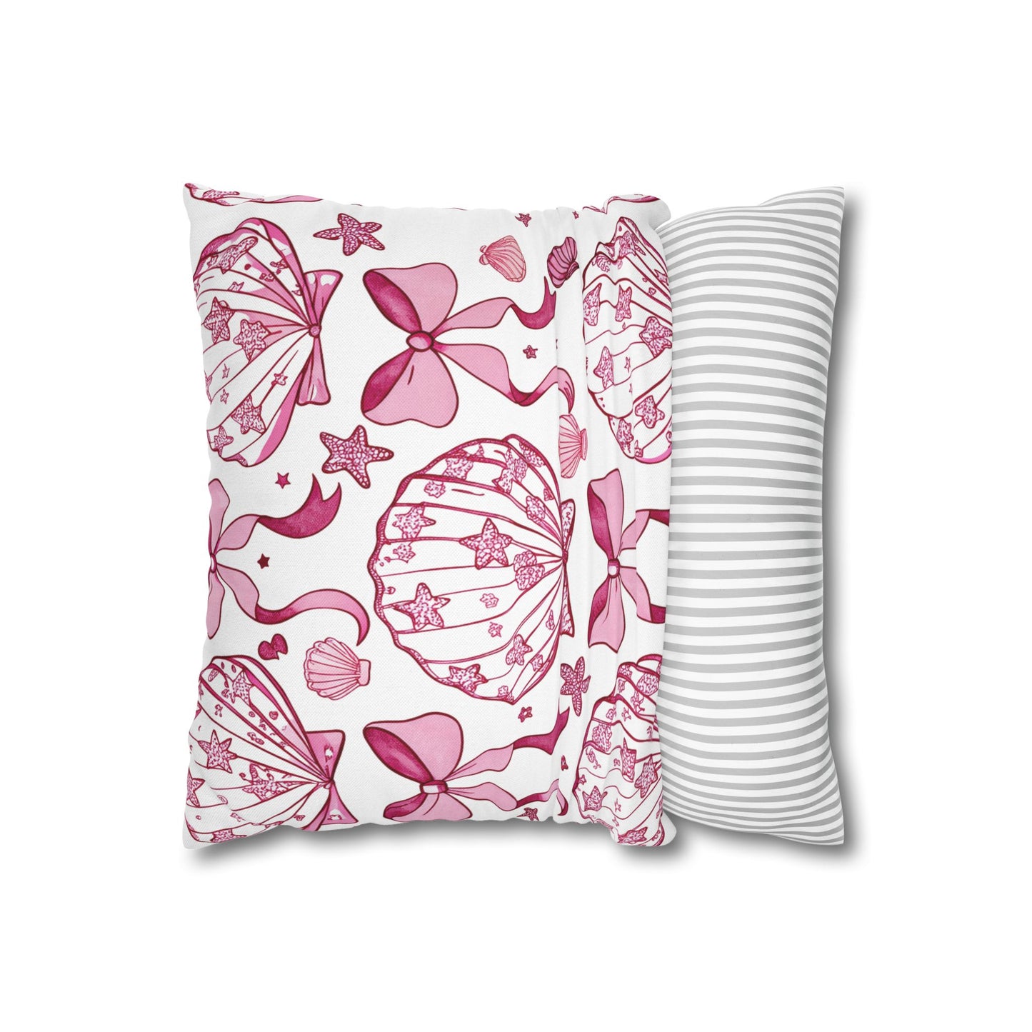 Coquette Seashell Throw Pillow Cover