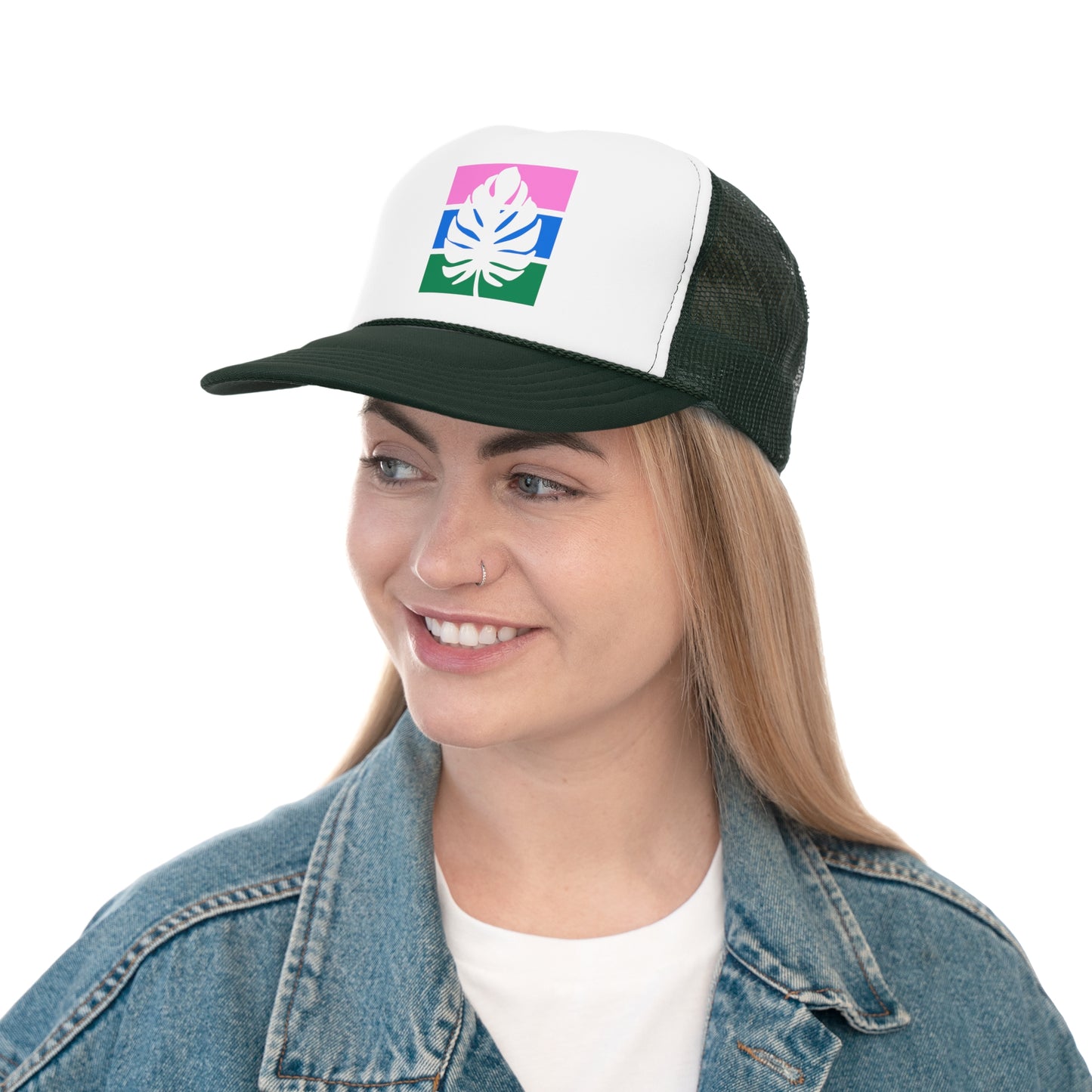 The Striped Palm Tropical Trucker Hat