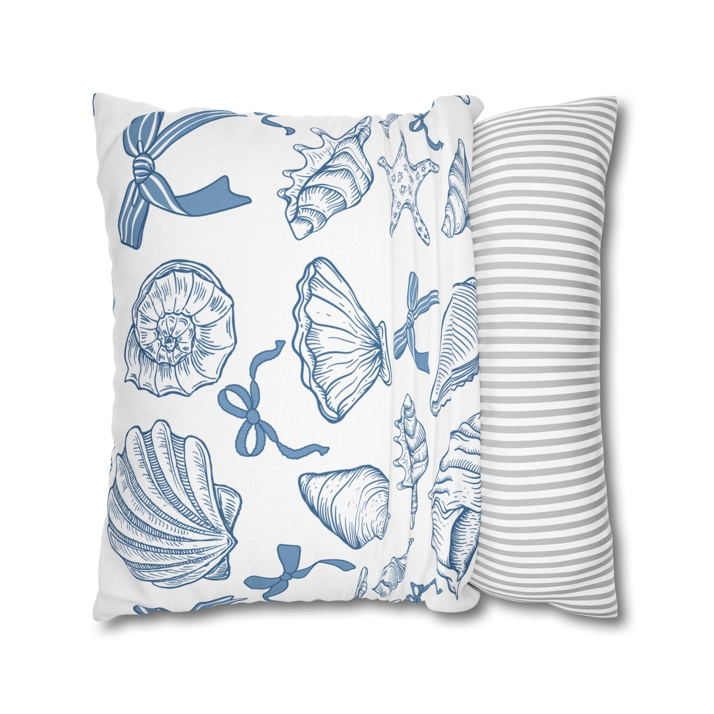 Coquette Seashell Throw Pillow Cover