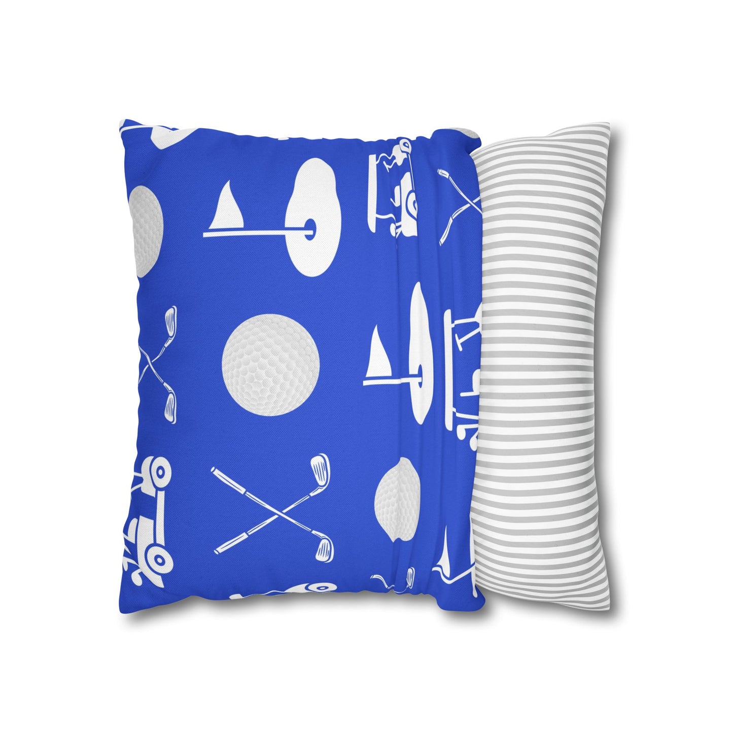 Blue Golf Throw Pillow Cover