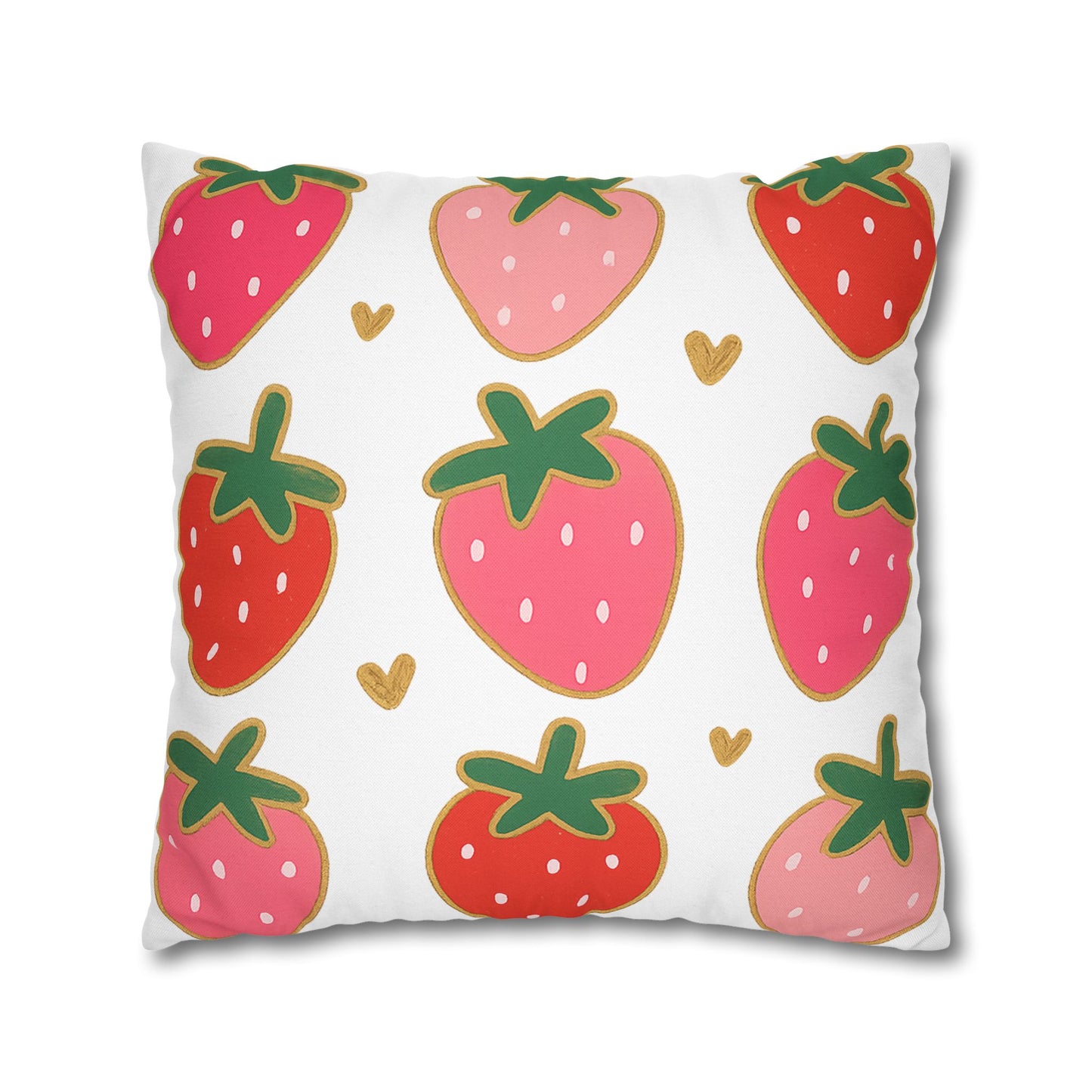 Strawberry Throw Pillow Cover