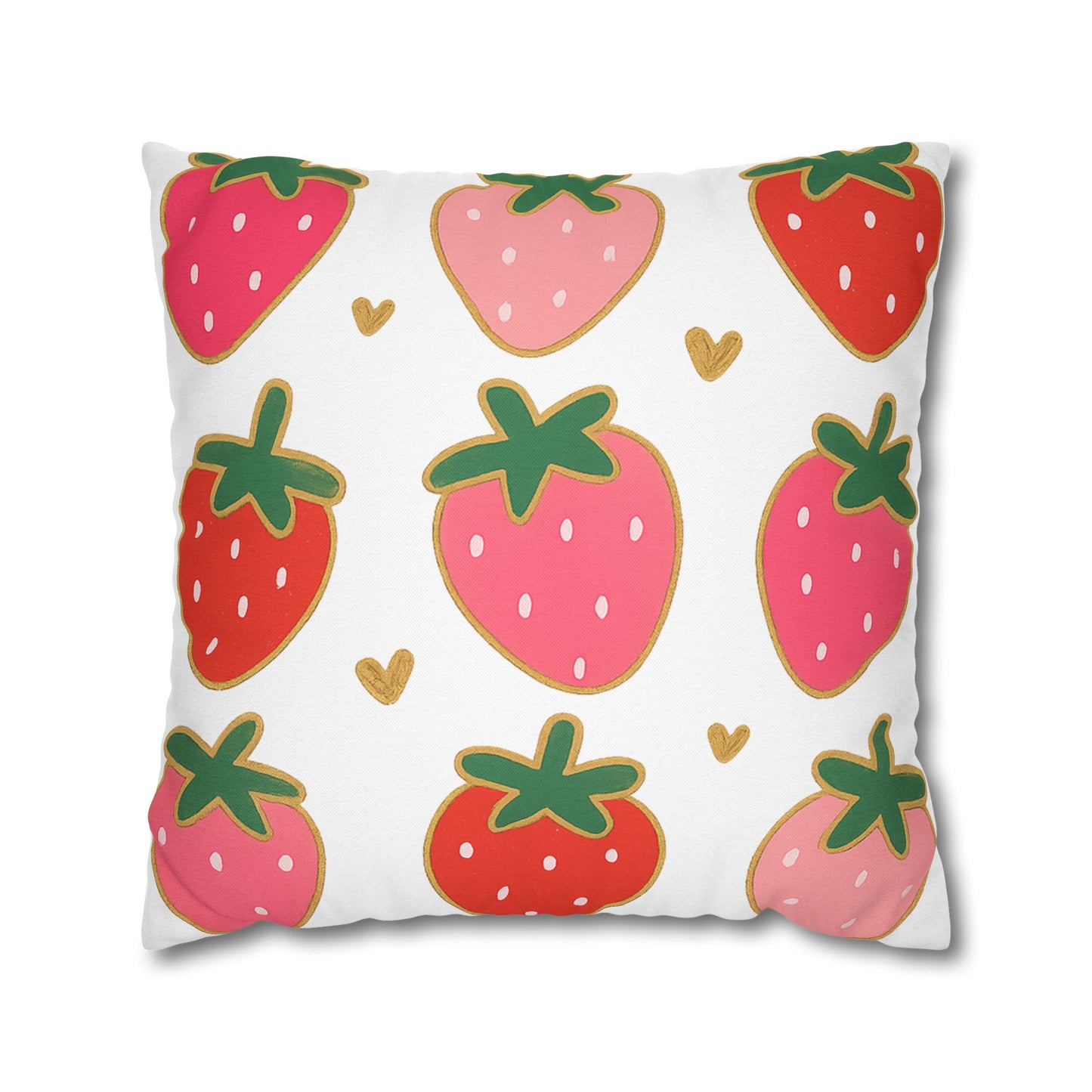 Strawberry Throw Pillow Cover