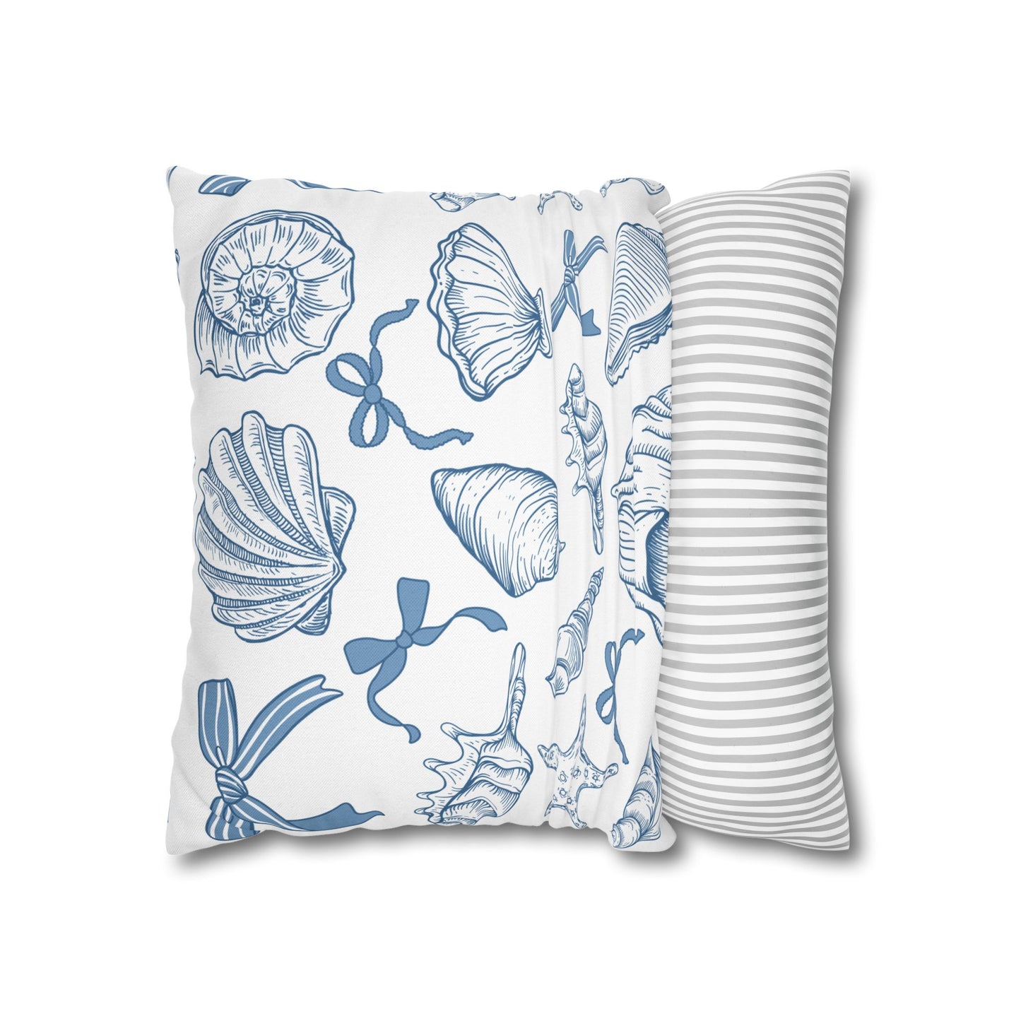 Coquette Seashell Throw Pillow Cover