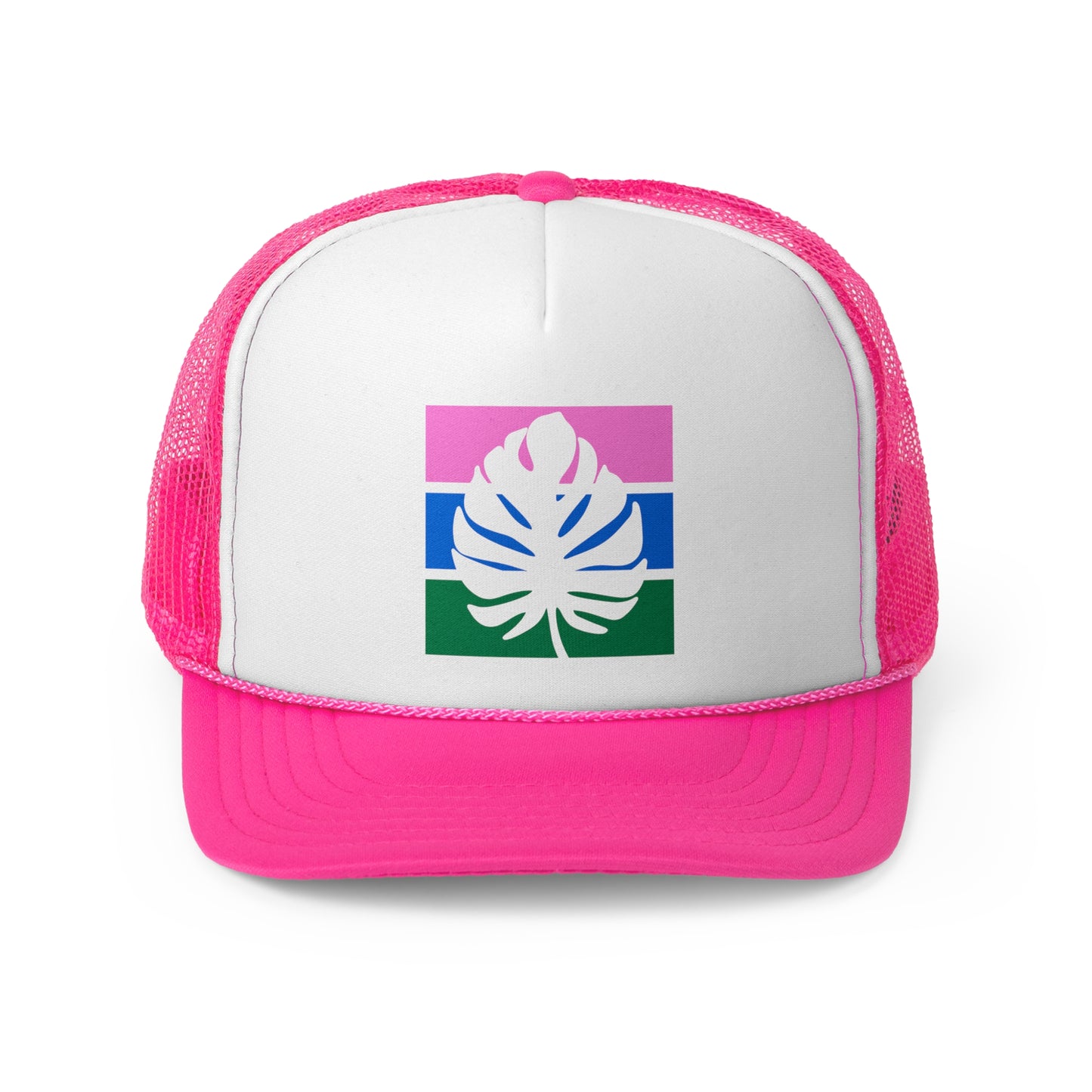 The Striped Palm Tropical Trucker Hat