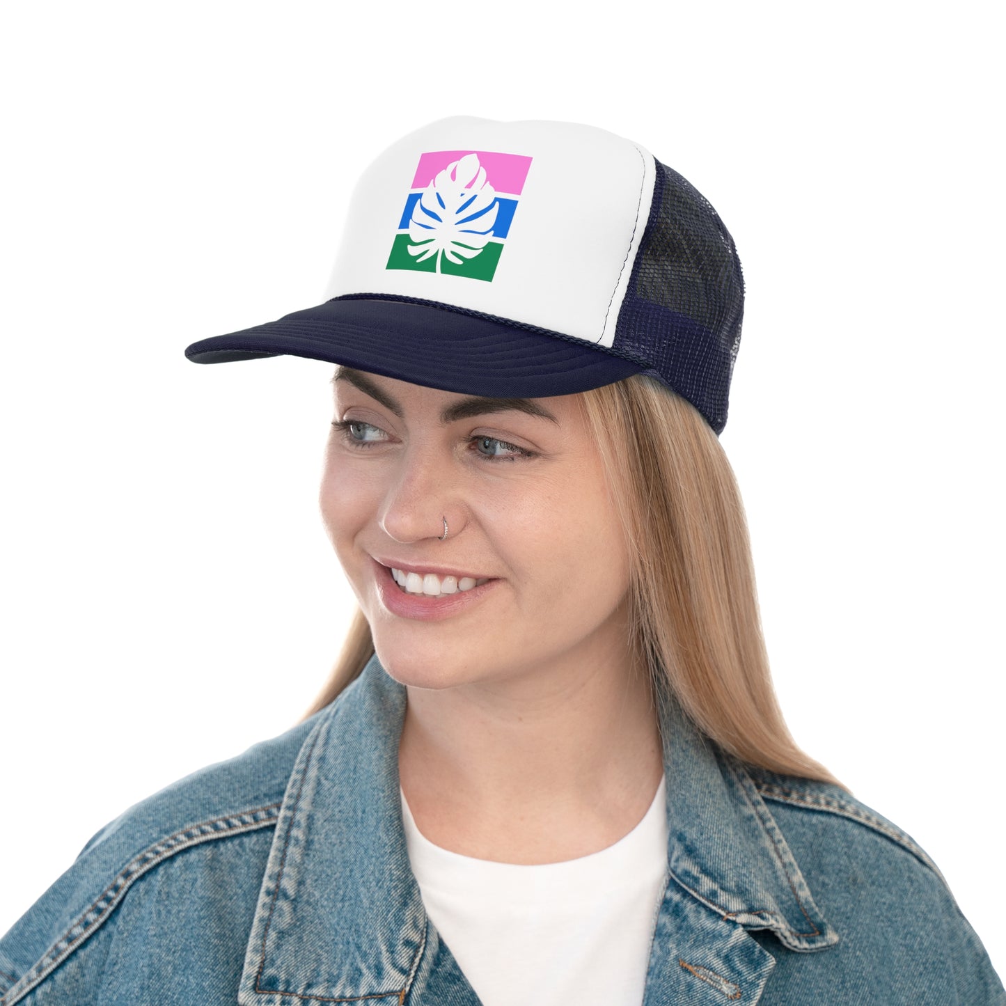 The Striped Palm Tropical Trucker Hat