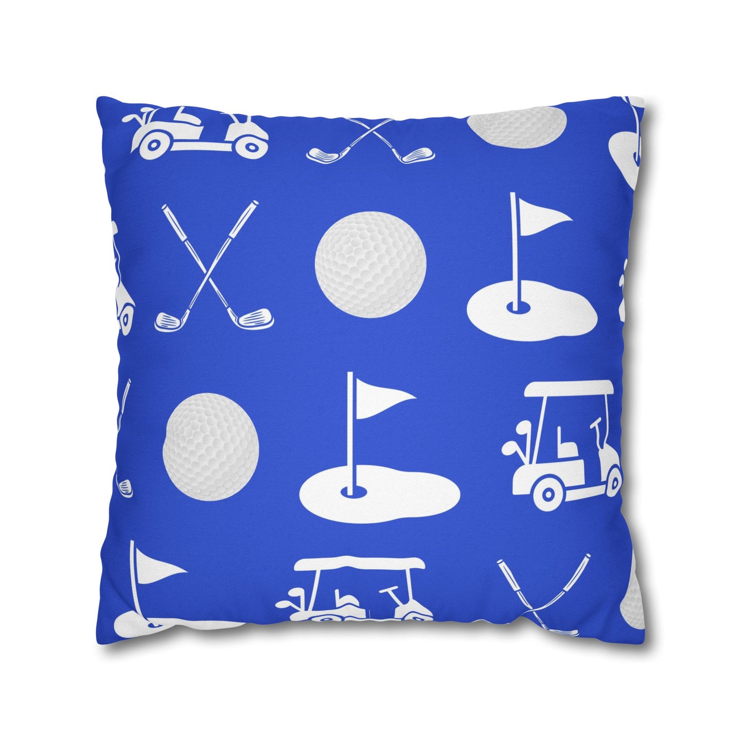 Blue Golf Throw Pillow Cover