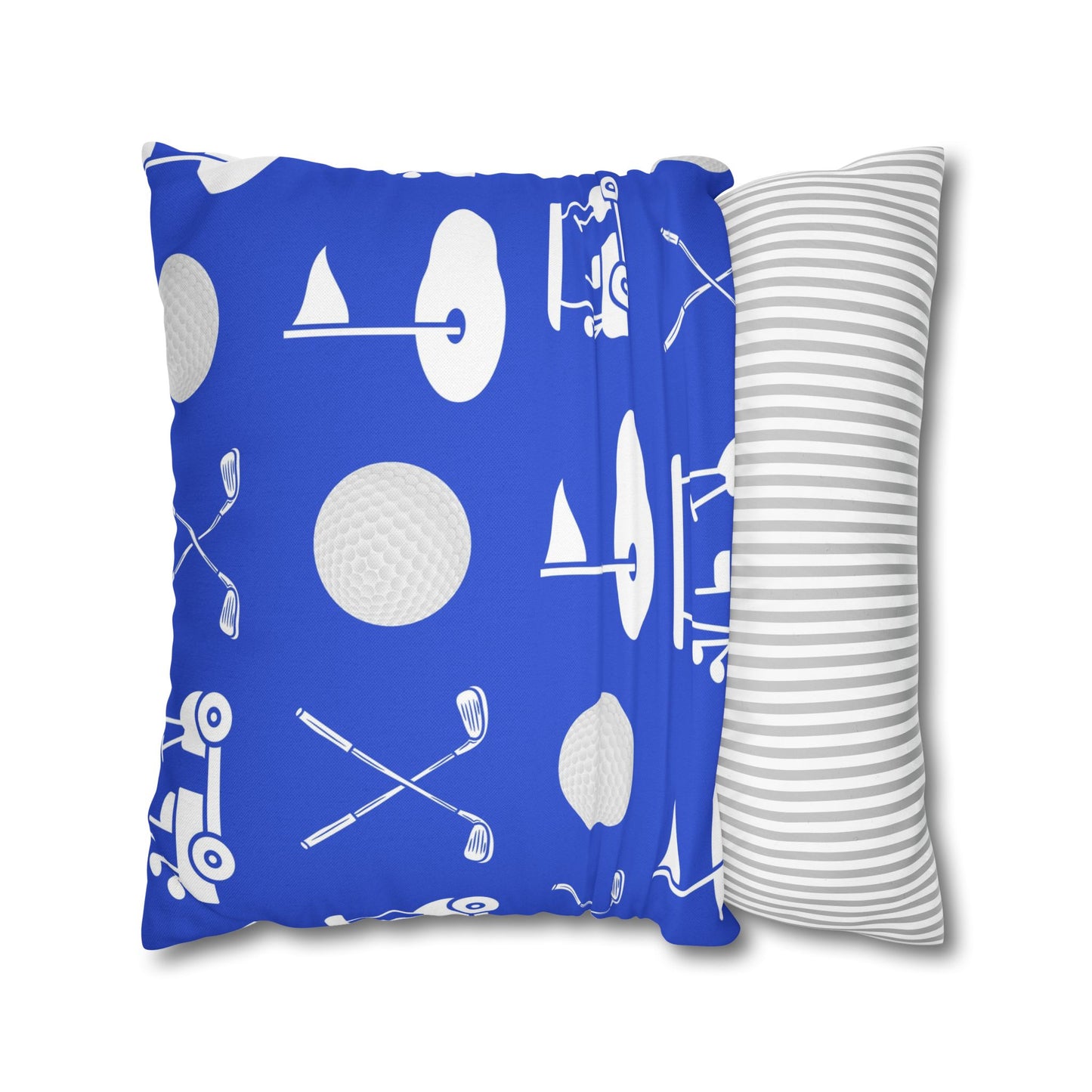 Blue Golf Throw Pillow Cover
