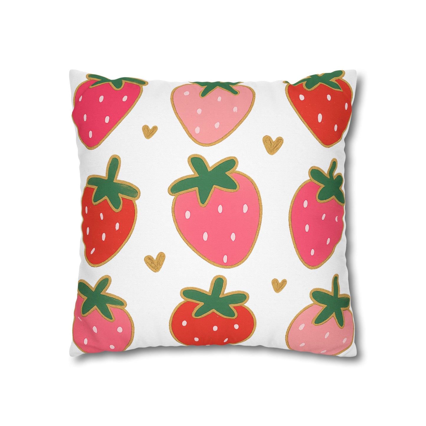 Strawberry Throw Pillow Cover