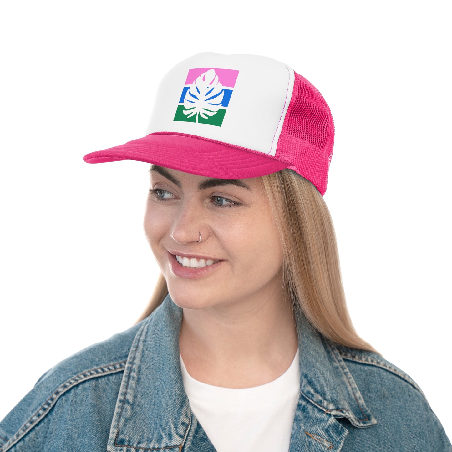 The Striped Palm Tropical Trucker Hat