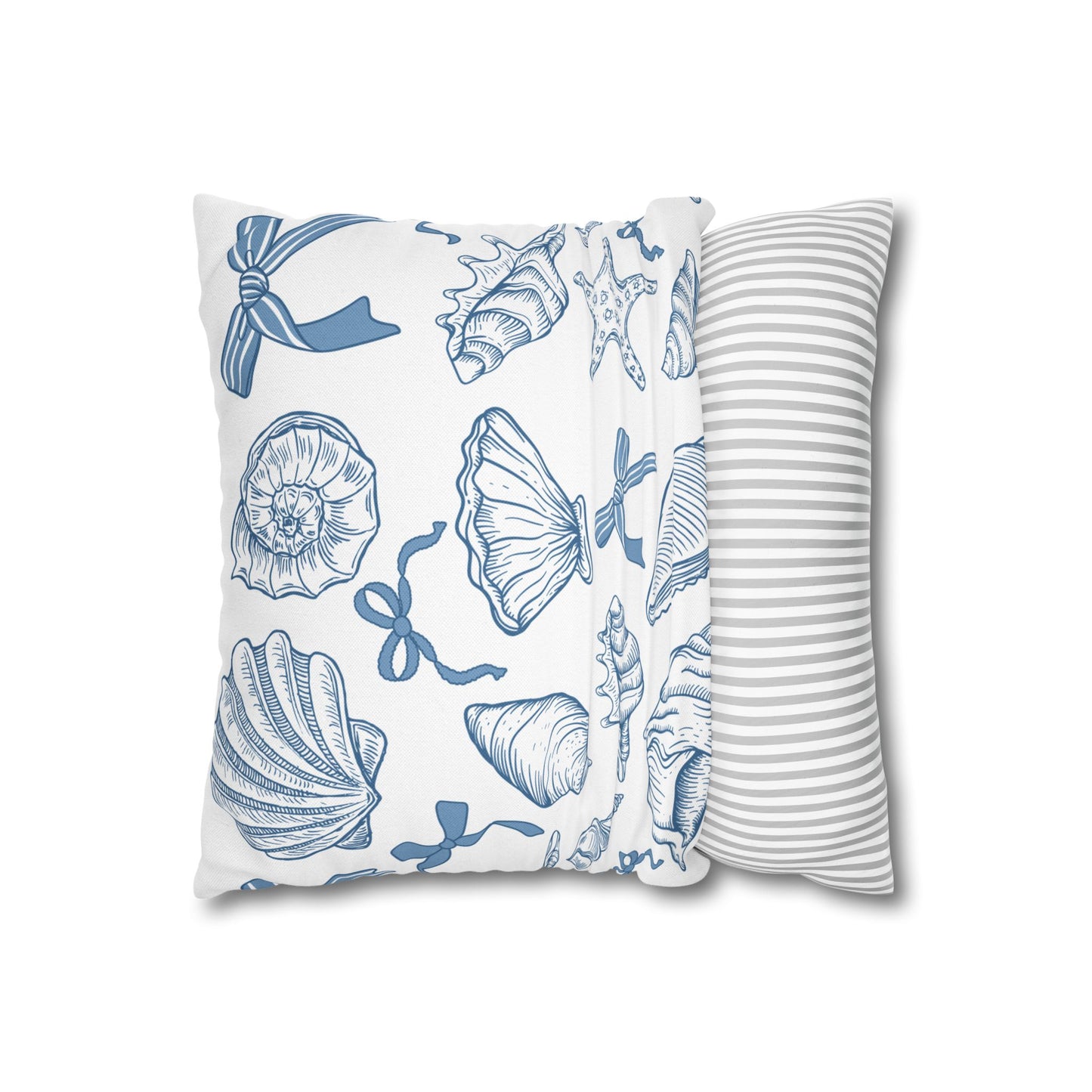 Coquette Seashell Throw Pillow Cover