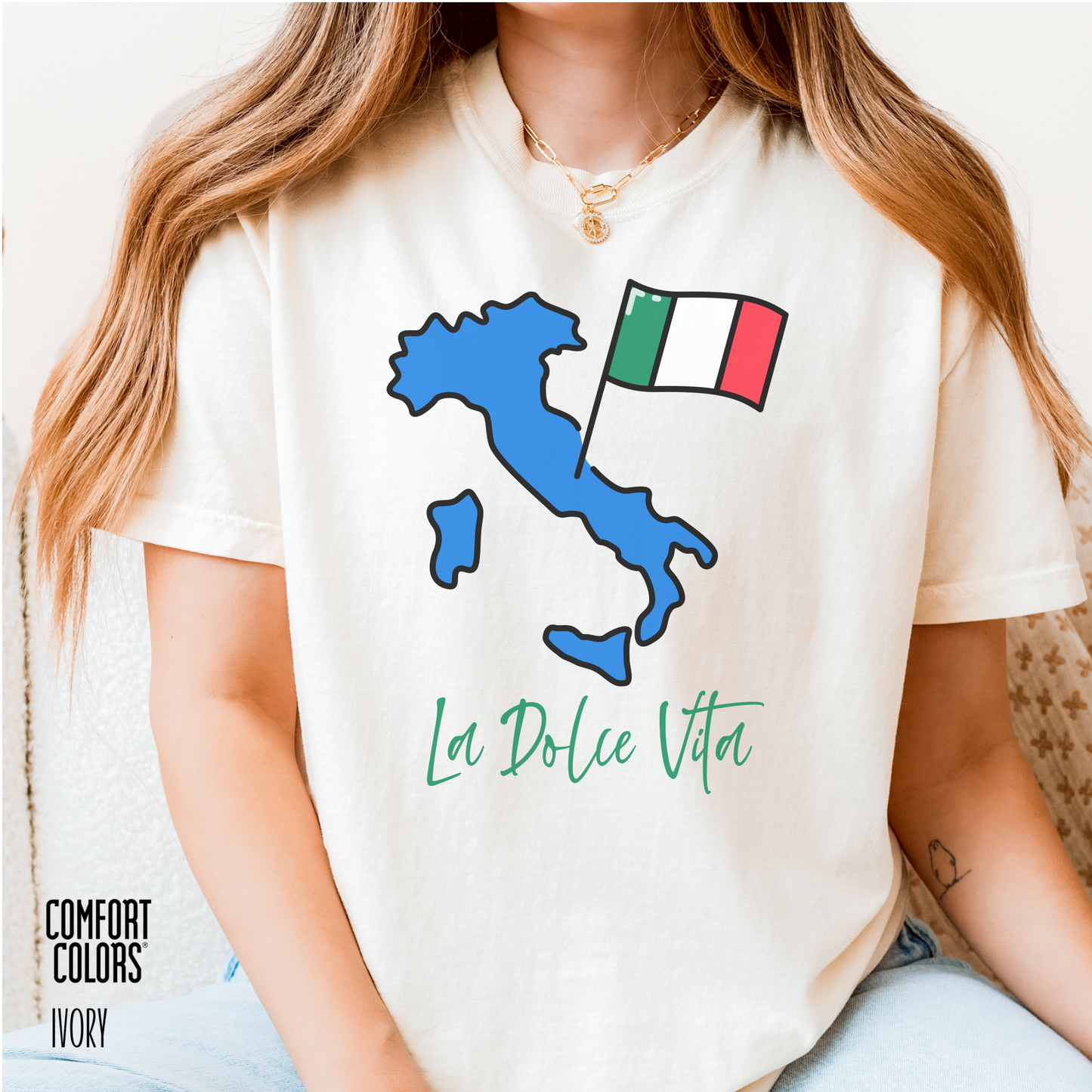 La Dolce Vita Italy Map Tee