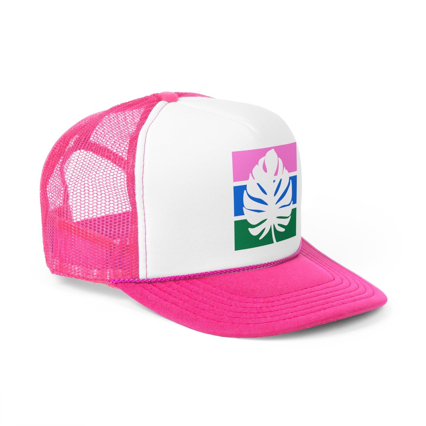 The Striped Palm Tropical Trucker Hat