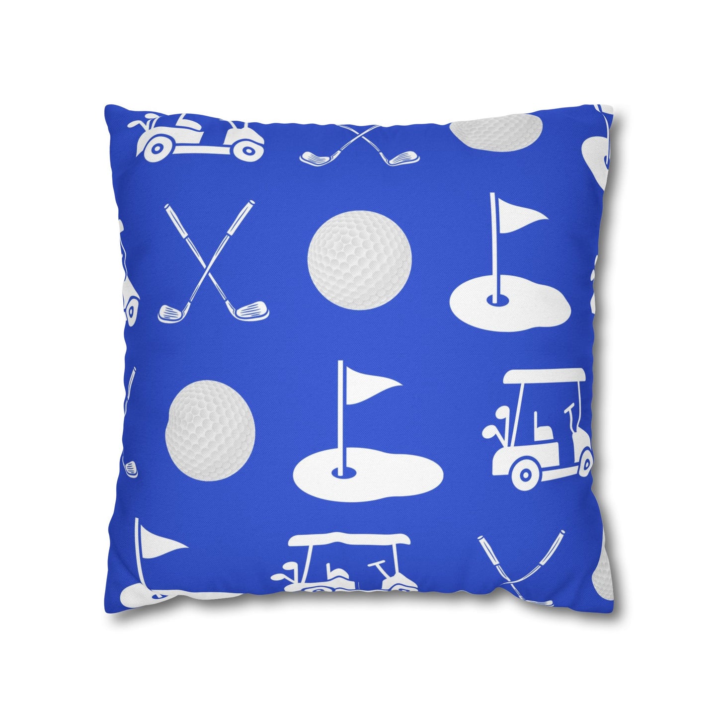 Blue Golf Throw Pillow Cover