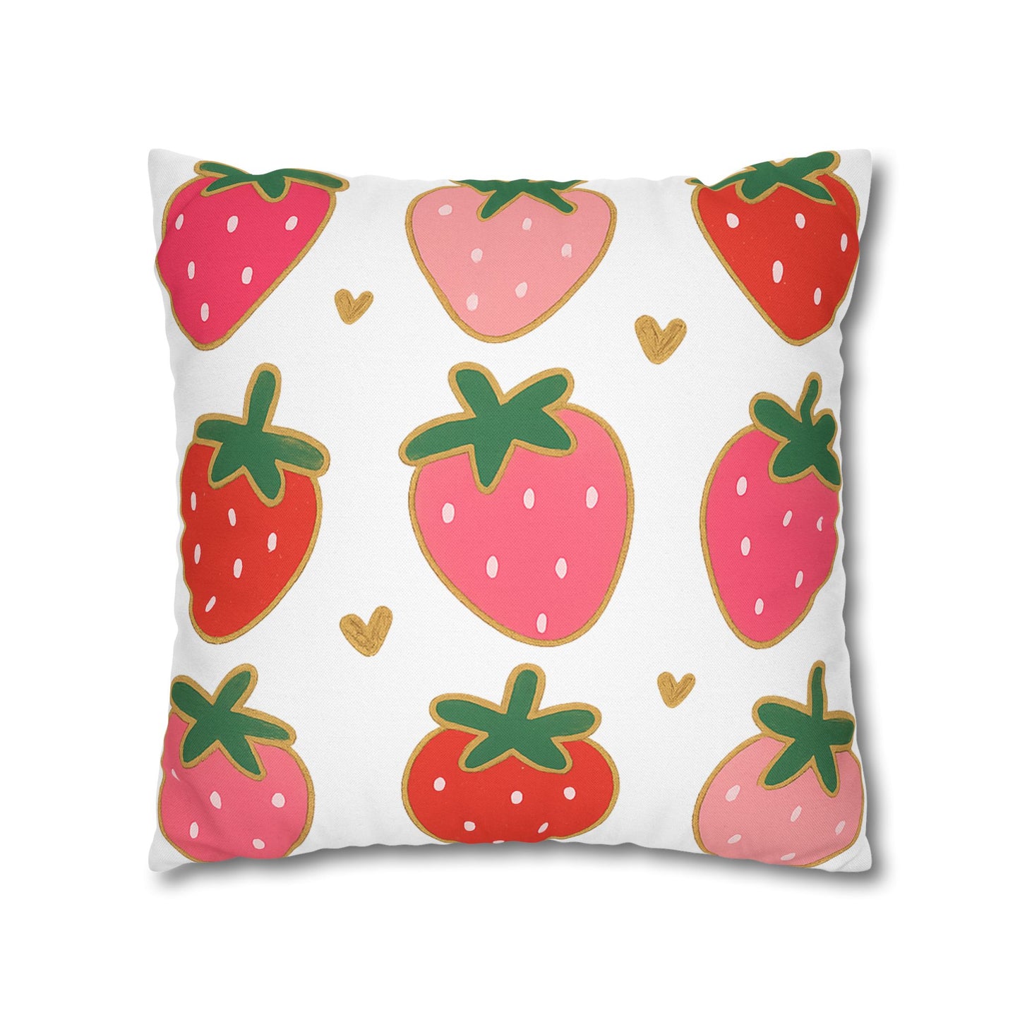 Strawberry Throw Pillow Cover