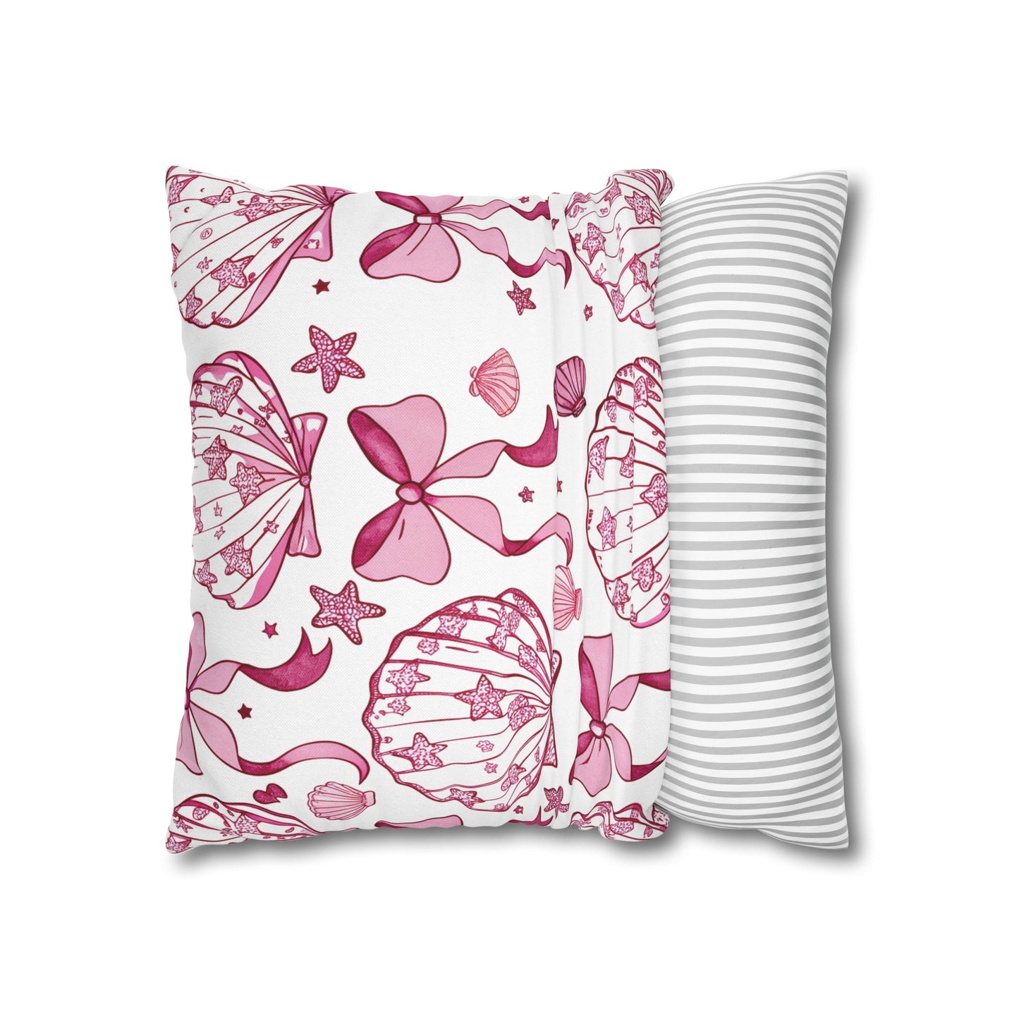 Coquette Seashell Throw Pillow Cover