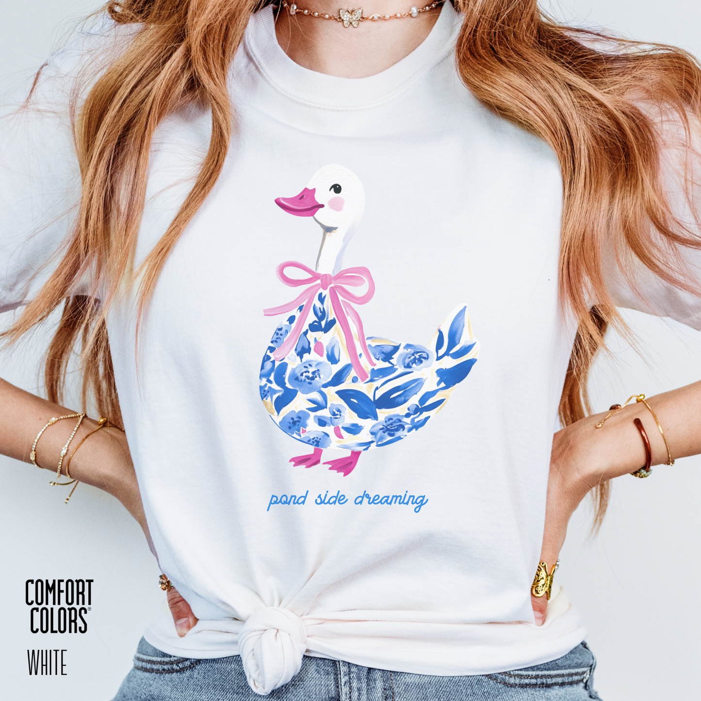 Duck in Blue Coquette Tee