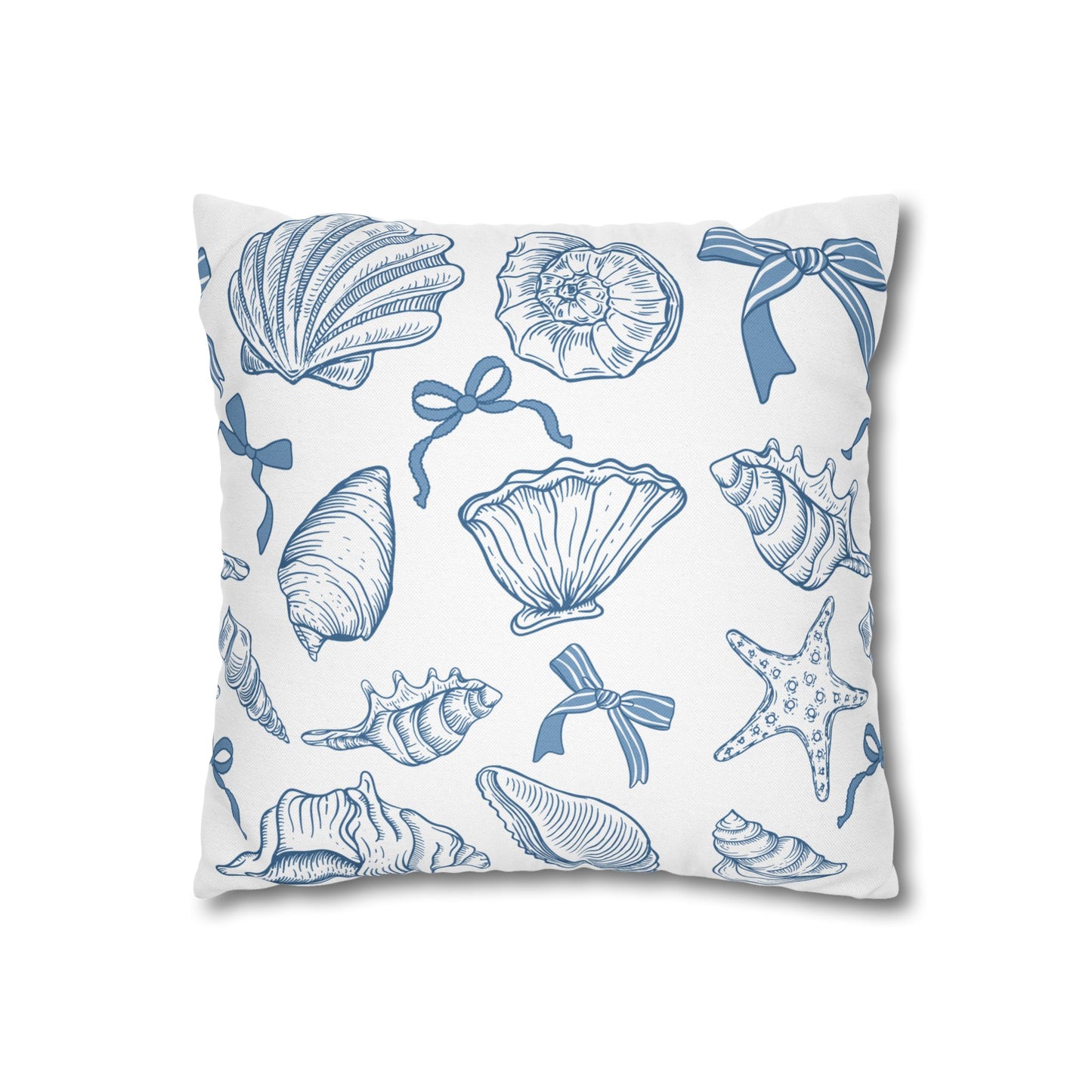 Coquette Seashell Throw Pillow Cover