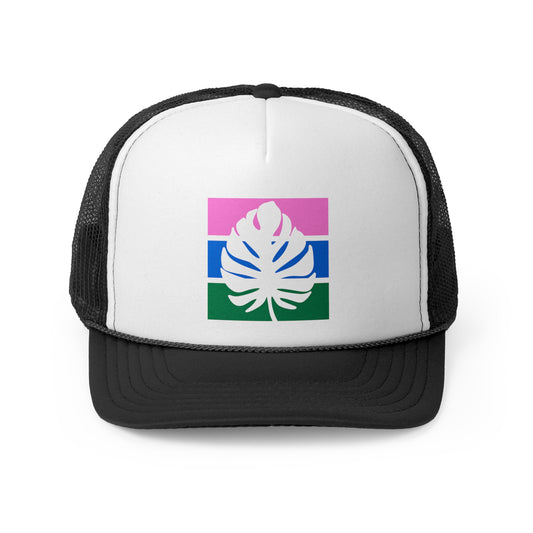 The Striped Palm Tropical Trucker Hat