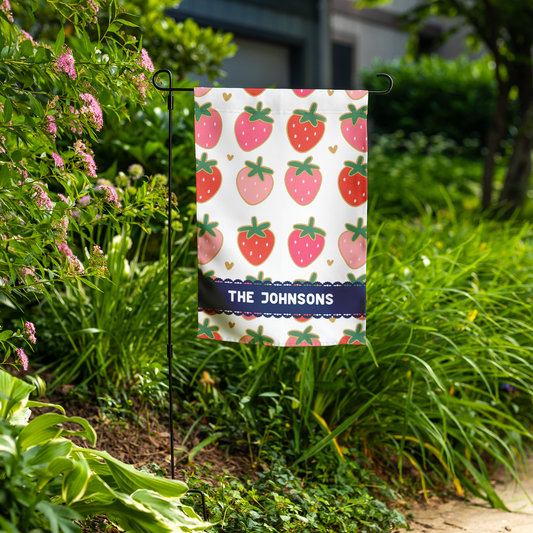 Strawberry Patch Whimsy Garden Flag Collection