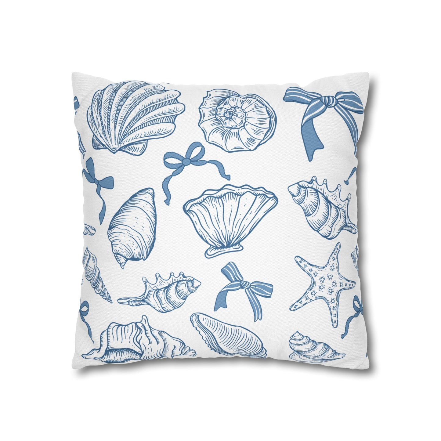 Coquette Seashell Throw Pillow Cover