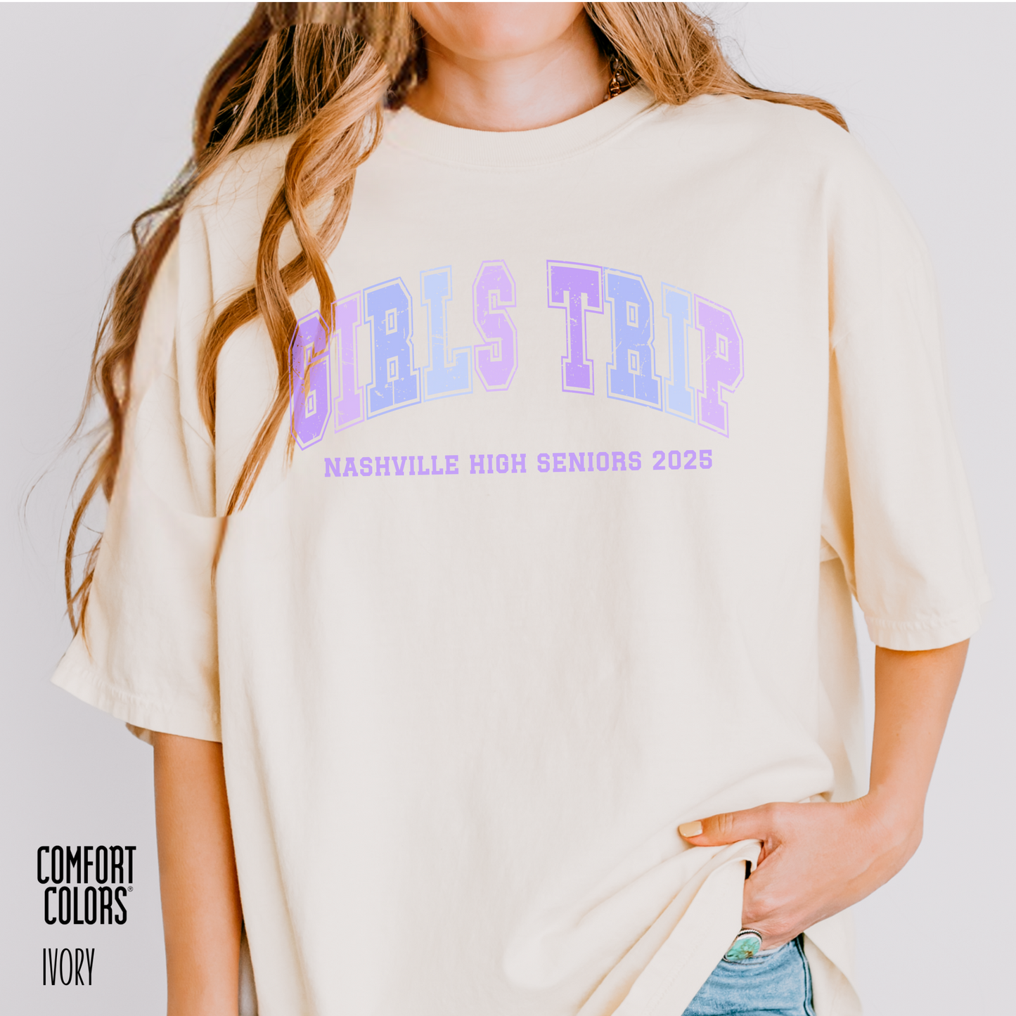 Personalized Girls Trip Comfort Colors Tee