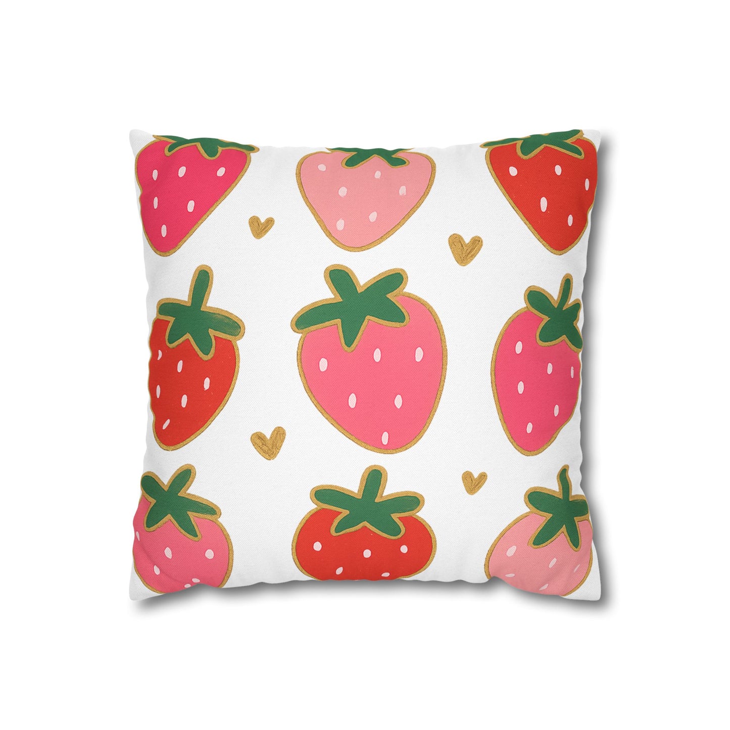 Strawberry Throw Pillow Cover