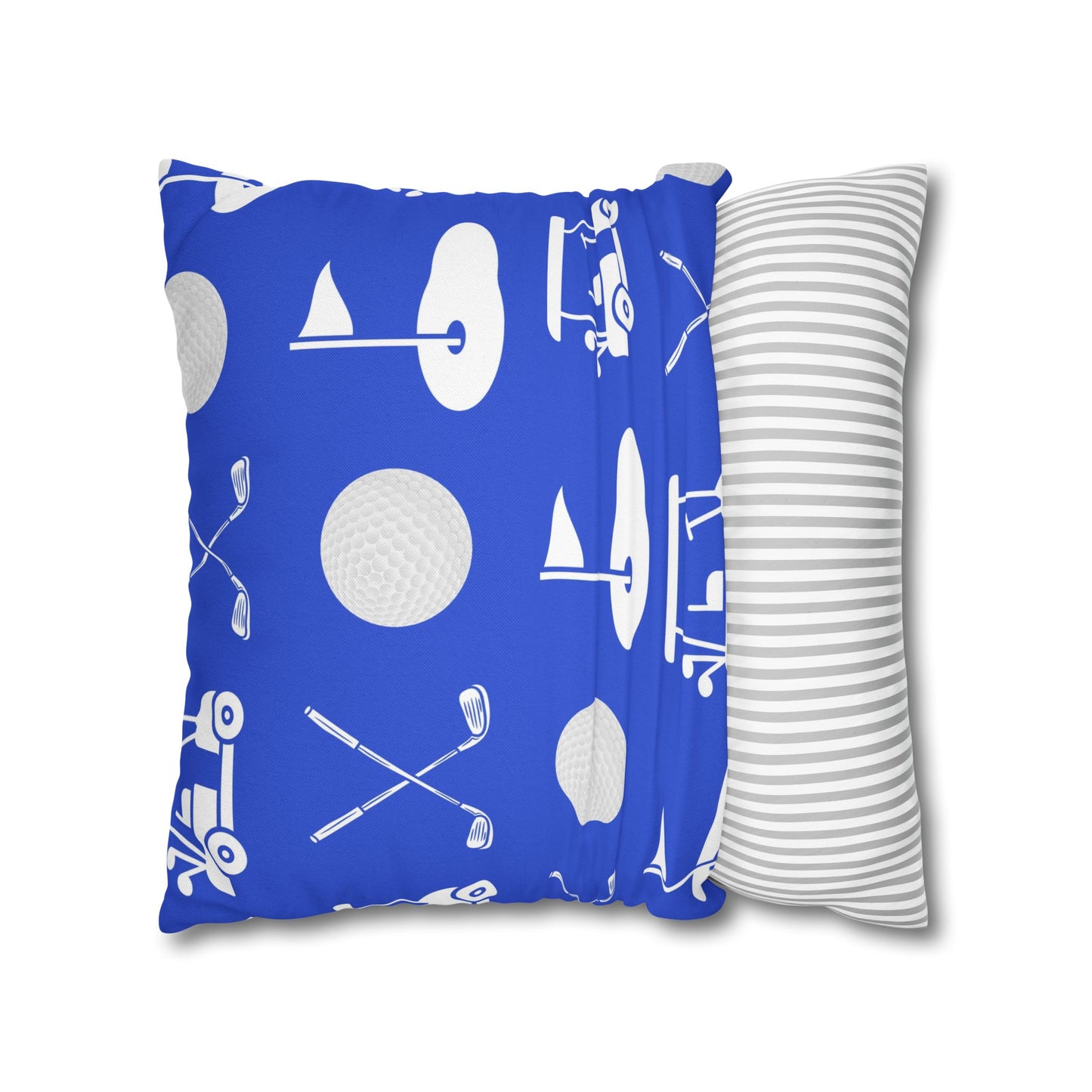 Blue Golf Throw Pillow Cover