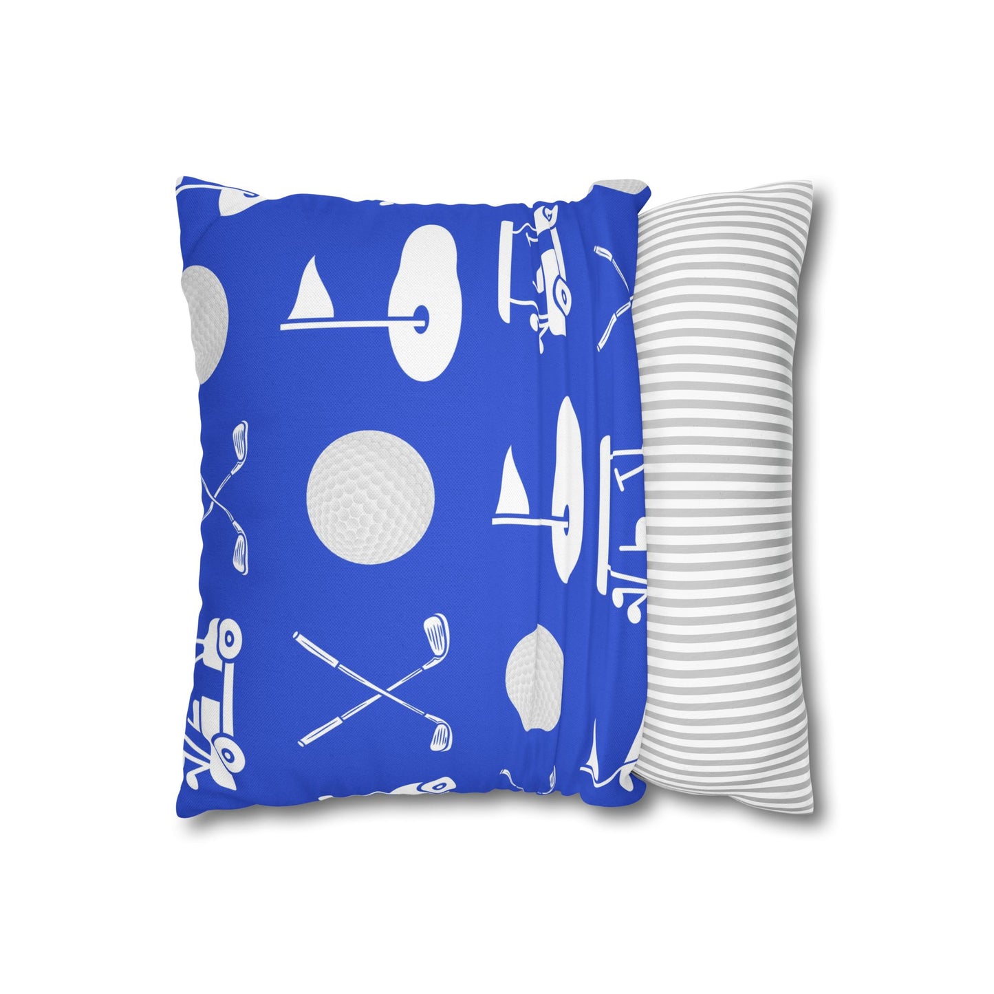 Blue Golf Throw Pillow Cover