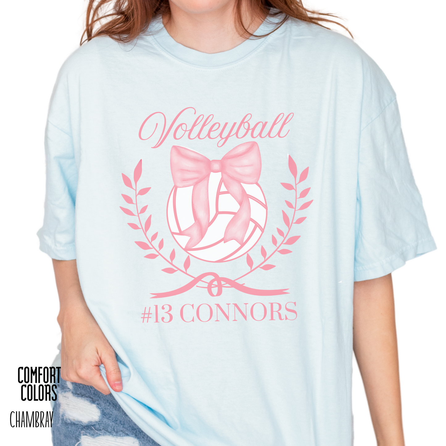 Personalized Volleyball Coquette Tshirt