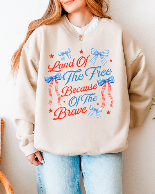 Coquette Land of the Free Patriotic Sweatshirt