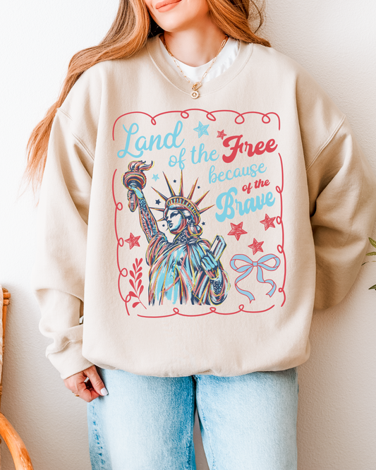 Land of Free Lady Liberty Sweatshirt