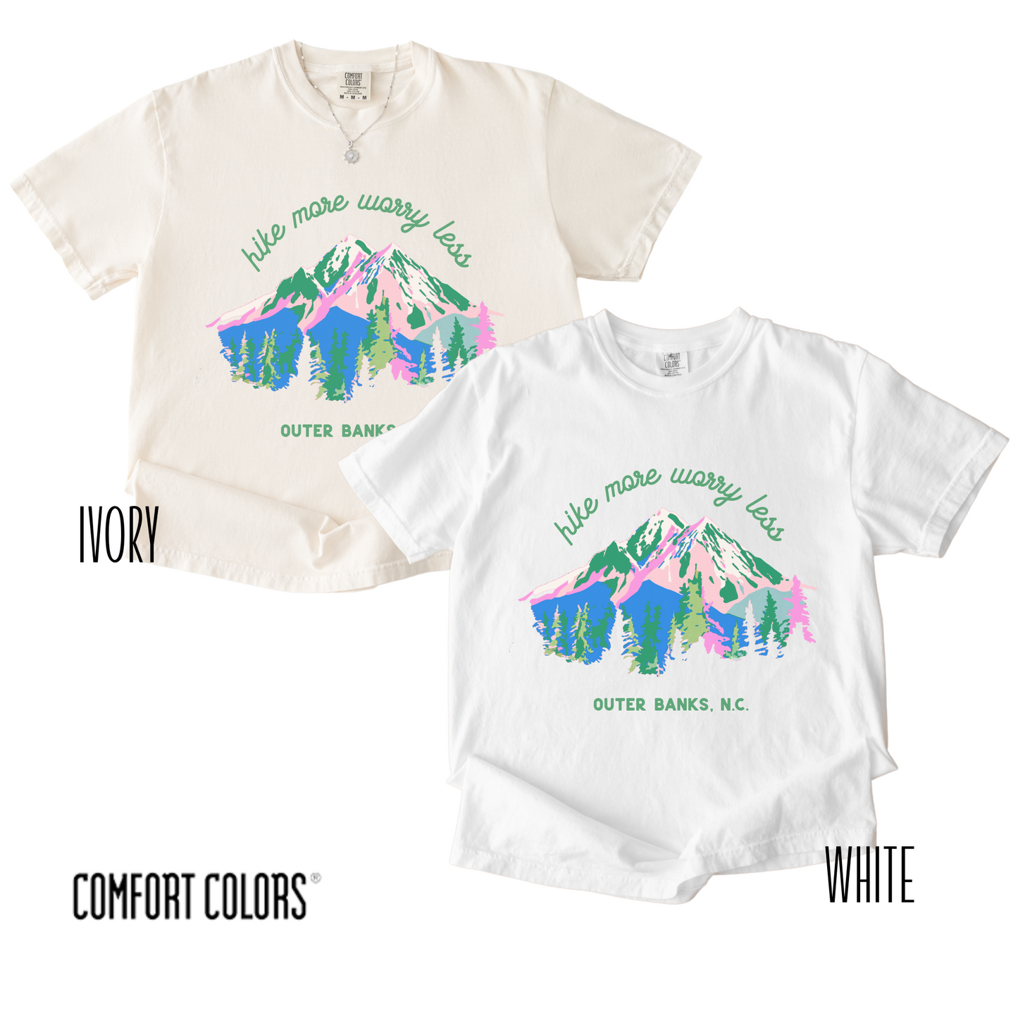 Hike More Worry Less Destination Tee