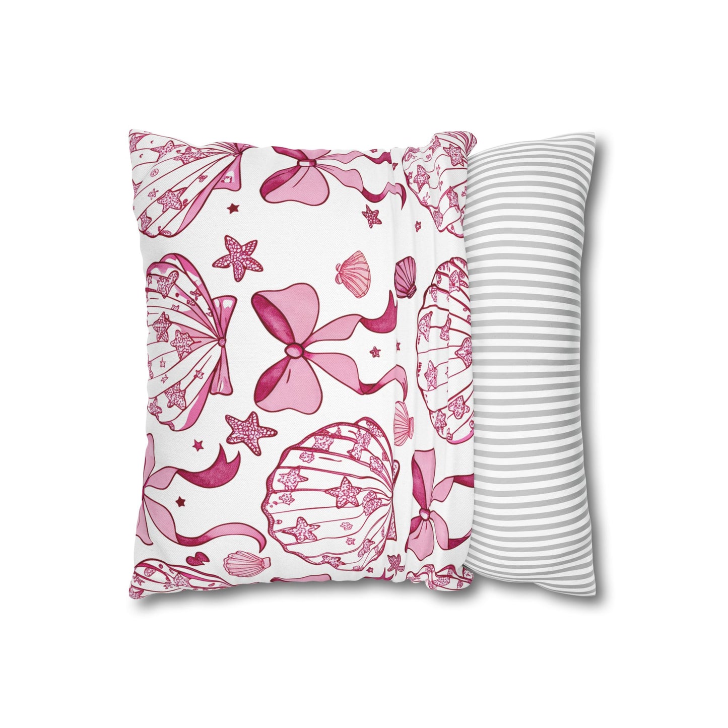 Coquette Seashell Throw Pillow Cover