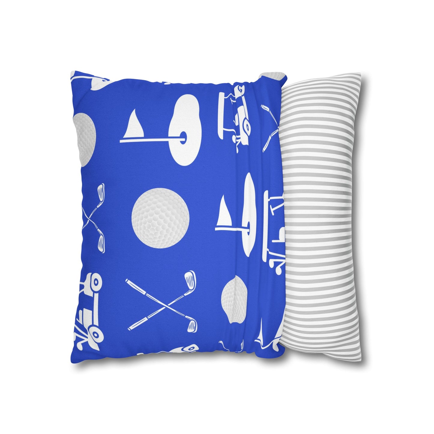 Blue Golf Throw Pillow Cover