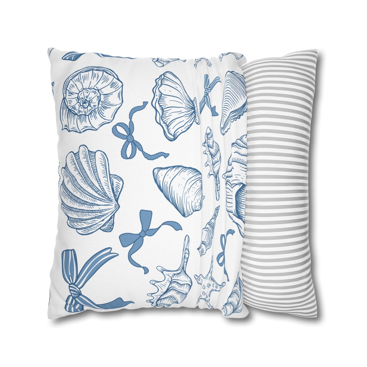 Coquette Seashell Throw Pillow Cover