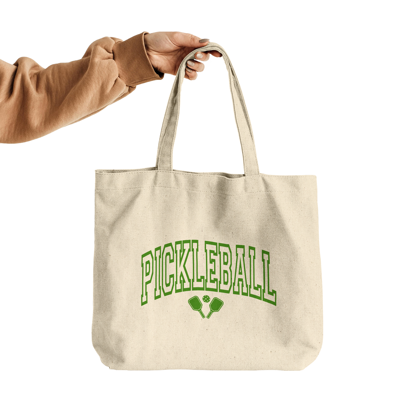 Pickleball Gusseted Cotton Tote Bag | 4 Designs