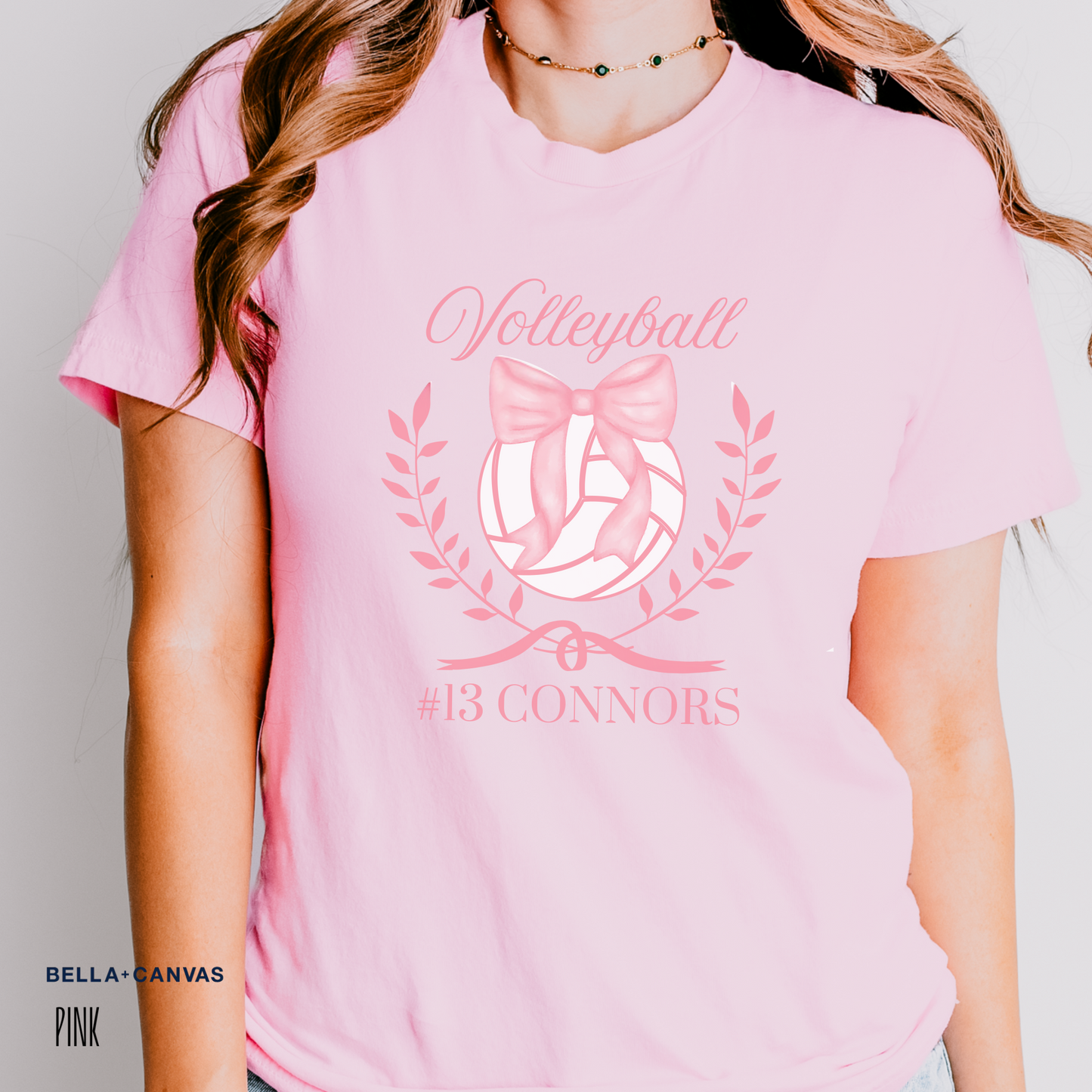 Personalized Volleyball Coquette Tshirt