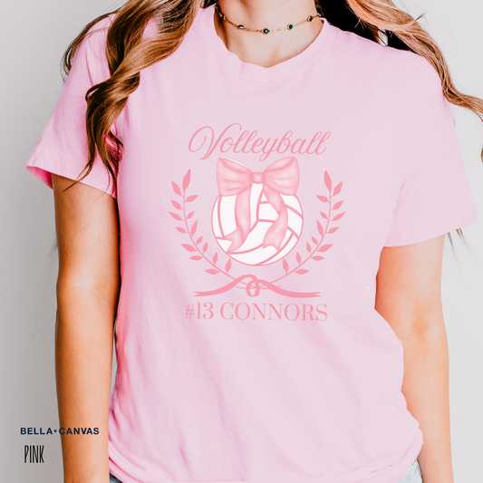 Personalized Volleyball Coquette Tshirt