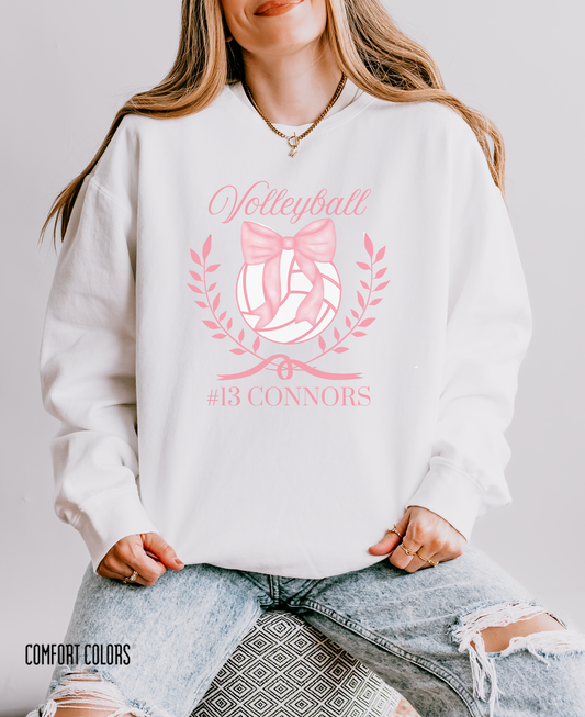 Personalized Volleyball Coquette Sweatshirt
