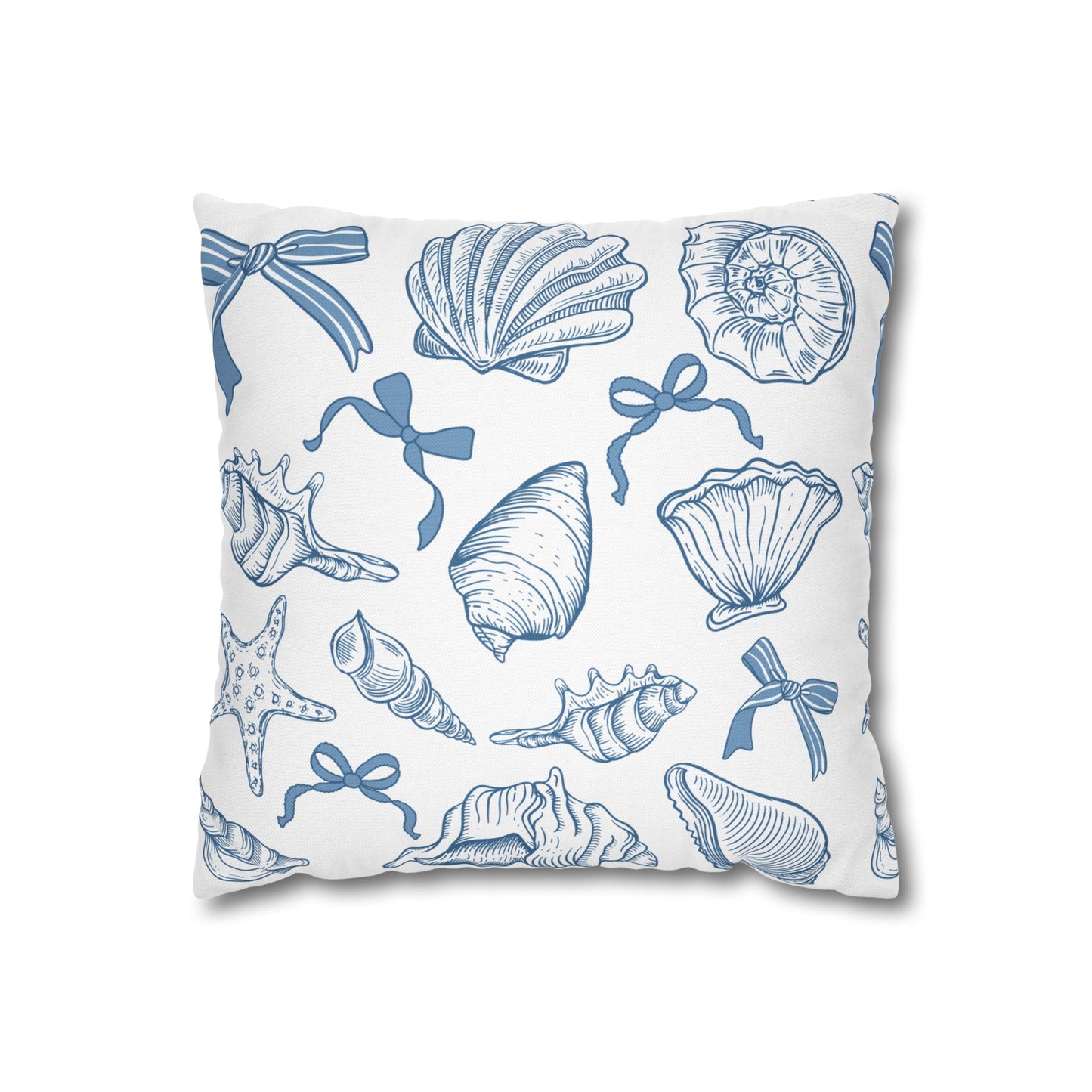 Coquette Seashell Throw Pillow Cover