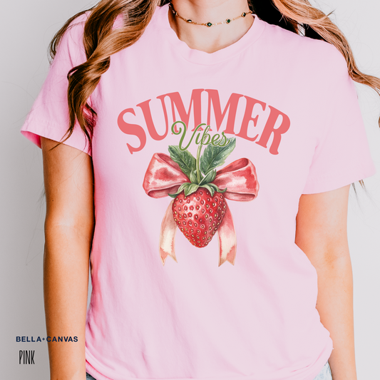 Berry Sweet Summer Vibes Coquette Tee