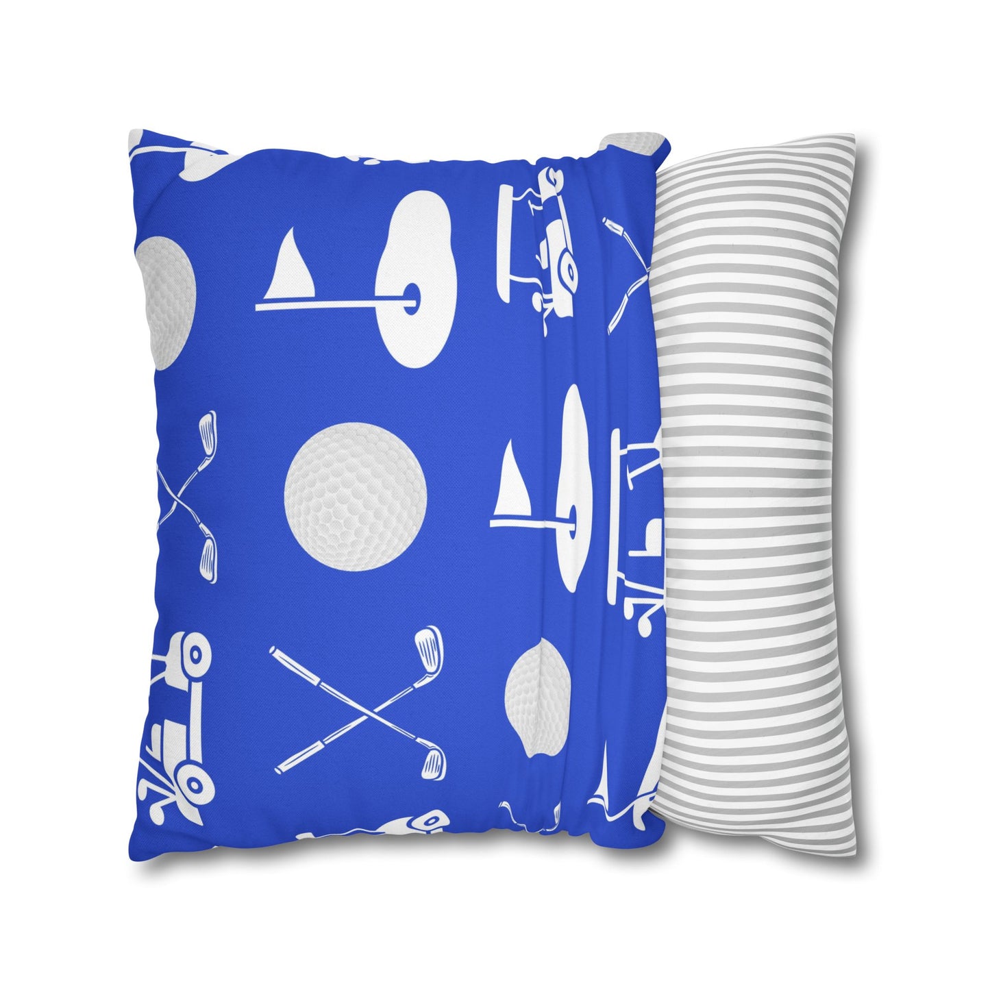 Blue Golf Throw Pillow Cover