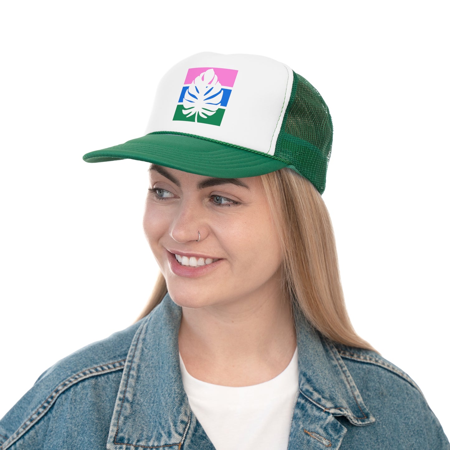 The Striped Palm Tropical Trucker Hat
