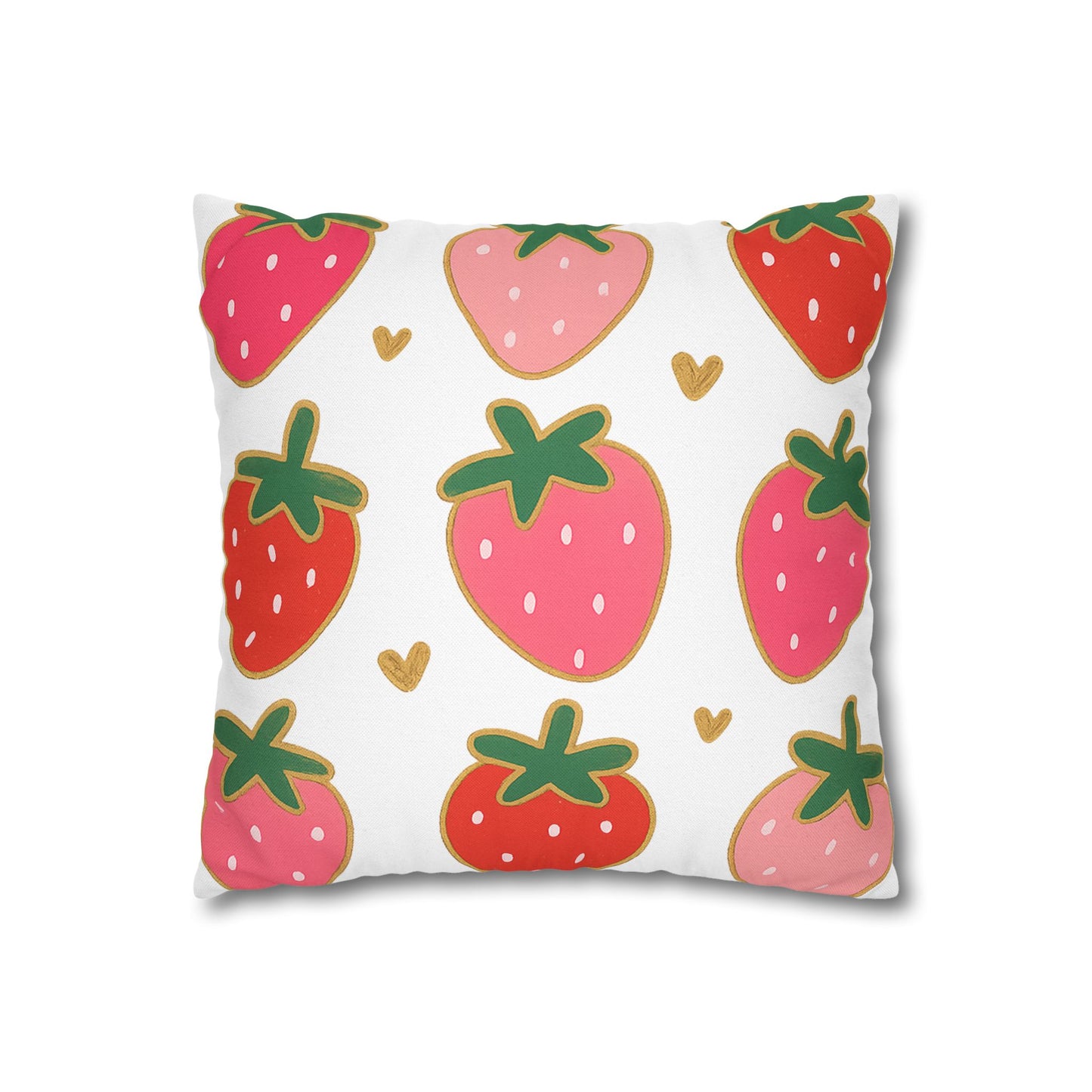 Strawberry Throw Pillow Cover