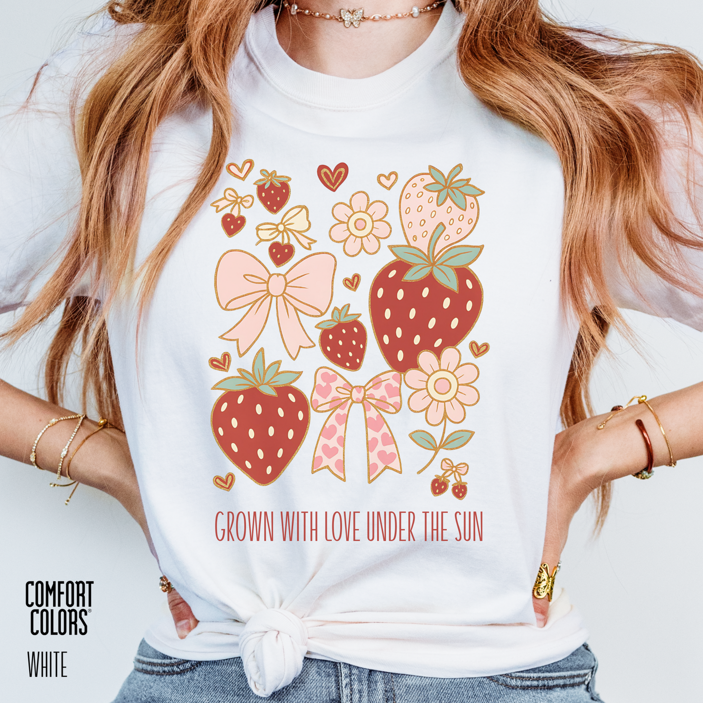 Personalized Sun-kissed Berry Coquette Tee