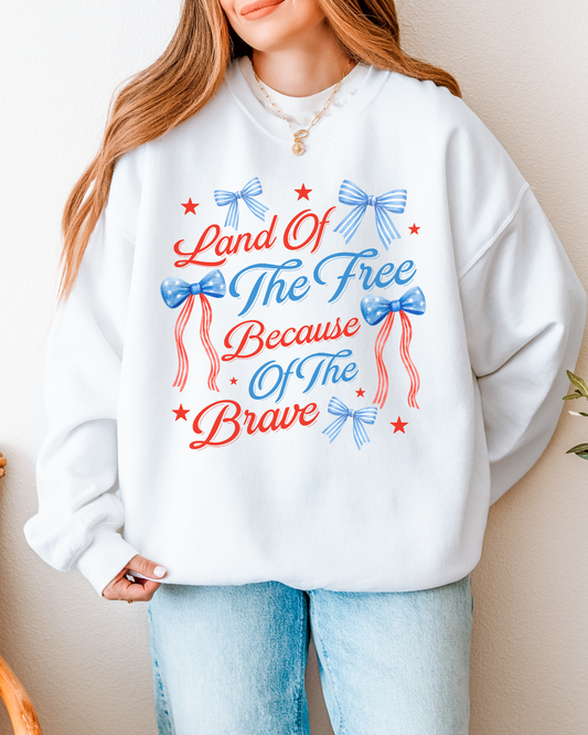 Coquette Land of the Free Patriotic Sweatshirt