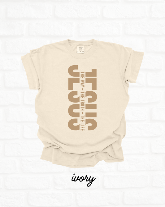 Jesus The Way IVORY Heavyweight Cotton Women's Graphic Tee