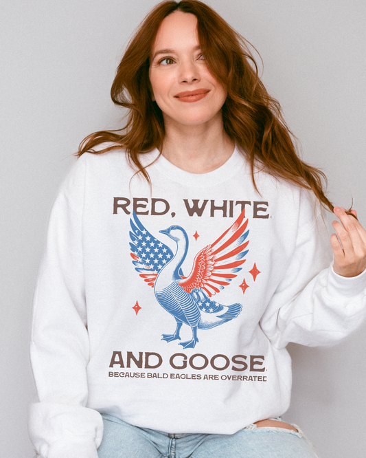 Red White and Goose Sweatshirt
